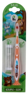 Periuță de Dinți Moale pentru Copii Plic Dental Kids 3-5 Ani - Culoare: Portocaliu