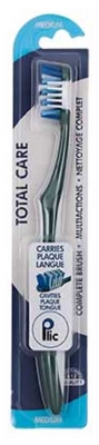 Plic Dental Total Care Brosse à Dents Medium - Couleur : Vert