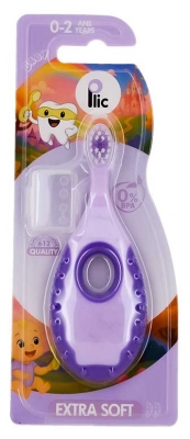 Escova de Dentes Extra Macia Plic Dental Baby 0-2 Anos - Cor: Violeta