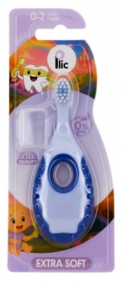 Escova de Dentes Extra Macia Plic Dental Baby 0-2 Anos - Cor: Azul