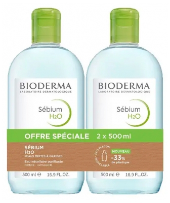 Bioderma H2O Purifying Micellar Cleansing Water Opakowanie 2 x 500 ml