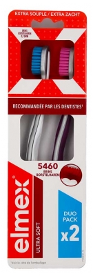 Elmex Ultra Soft 2 Brosses à Dents Ultra Souple - Couleur : Bleu - Violet
