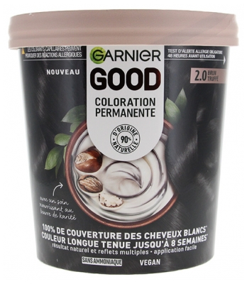 Garnier Good Colorazione Permanente Senza Ammoniaca 160 ml - Colorare: 2.0 Marrone tartufato