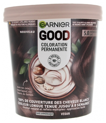 Garnier Good Permanentiniai dažai be amoniako 160 ml - Spalva: 5.0 Šviesiai kaštonin? kava