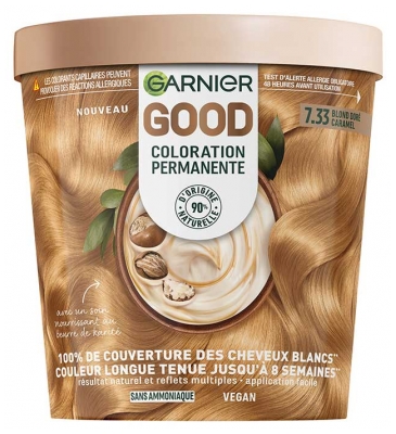 Garnier Good Permanent Coloring Ammonia Free 160 ml - Hair Colour: 7.33 Caramel Golden Blonde