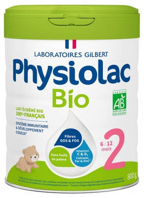 Physiolac Organic 2 6 do 12 Miesięcy 800 g