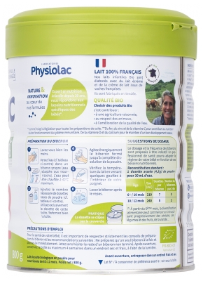 Physiolac Bio 2 6 à 12 Mois 800 g
