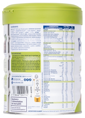 Physiolac Bio 2 6 à 12 Mois 800 g