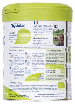 Physiolac Bio Formule Épaissie 2 6 à 12 Mois 800 g