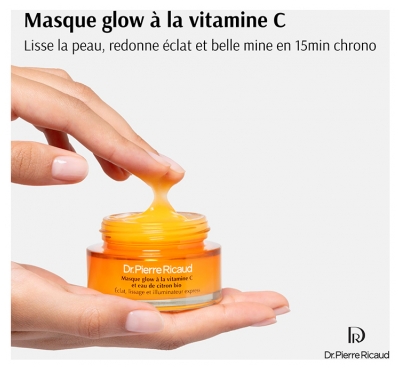 Dr Pierre Ricaud Masque Glow à la Vitamine C et à l'Eau de Citron Bio 50 ml