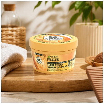Garnier Fructis Hair Food Unt de Cacao Mască Nutriție pentru Bucle 320 ml