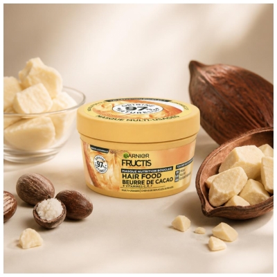 Garnier Fructis Hair Food Unt de Cacao Mască Nutriție pentru Bucle 320 ml