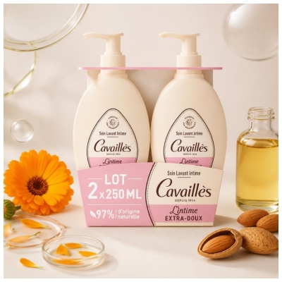 Cavaillès Gel de Curățare Intim Extra-Blând Set de 2 x 250 ml