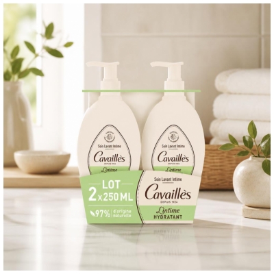 Cavaillès Vlažilno intimno čistilno sredstvo, paket 2 x 250 ml