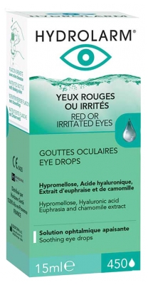 Hydrolarm Øjendråber til Røde eller Irriterede Øjne 15 ml