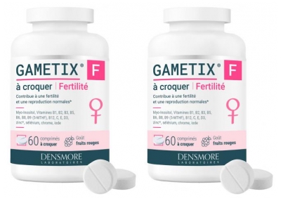 Gametix F Fertilidad 60 Comprimidos Masticables Lote de 2