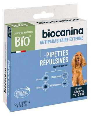 Pipete Repulsive Biocanina Câini de 15 la 30 Kg 3 Pipete