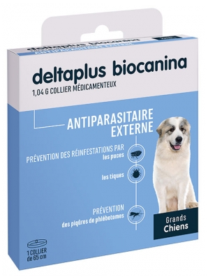 Coleira Antiparasitária Externa Biocanina Deltaplus para Cães Grandes
