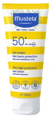 Mustela Mleko za sončenje Zelo visoka zaščita Dojenček-Otrok-Družina SPF50+ 100 ml