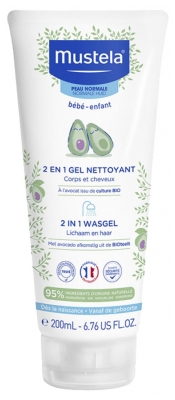 Mustela 2-i-1 Rensegel med Avocado 200 ml