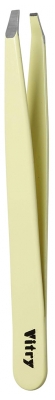 Vitry Pinzas Depilatorias Profesionales Punta Cangrejo Inox 9 cm - Color: Amarillo