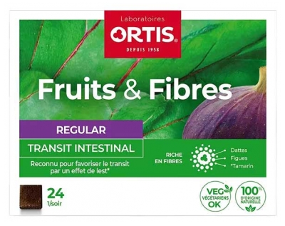 Ortis Fruit en Vezels Regular 24 Kauwtabletten