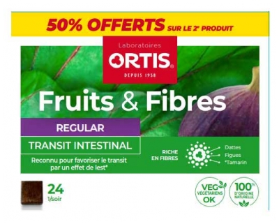 Ortis Fruits & Fibres Regular 2 x 24 Squares to Chew