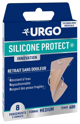 Urgo Silicone Protect 8 Pansements Médium 2 Formats