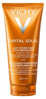 Vichy Capital Ideal Sun Samoopalające Mleczko Nawilżające do Twarzy i Ciała 100 ml