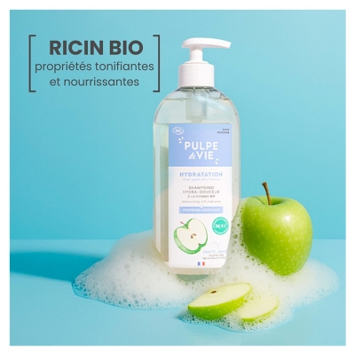 Pulpe de Vie Shampoing Hydratant Doux Pomme Bio 400 ml
