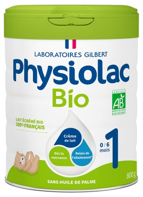 Physiolac Organic 1 0 do 6 Miesięcy 800 g