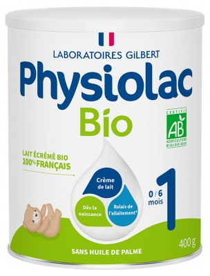 Physiolac Bio 1 0 til 6 Måneder 400 g