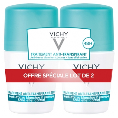 Vichy Anti-Perspirant Roll-On Deodorant 48H Lot of 2 x 50 ml