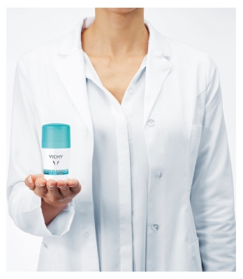 Vichy Déodorant Anti-Transpirant Anti-Traces Roll-On 48H Lot de 2 x 50 ml