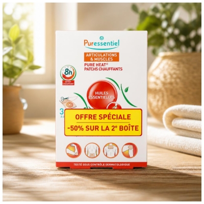 Puressentiel Joints & Muscles Warming Patches Set of 2 x 3 Patches Special Offer