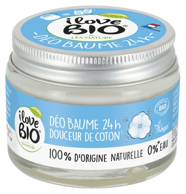 I Love Bio Deodorant Balm 24H Økologisk Bomuldsblødhed 40 g
