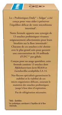 Solgar Probiotiques Daily 30 Gélules