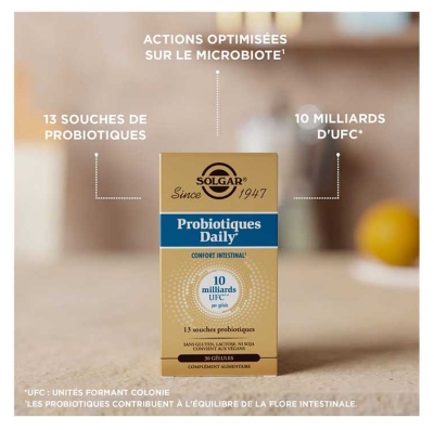 Solgar Probiotiques Daily 30 Gélules