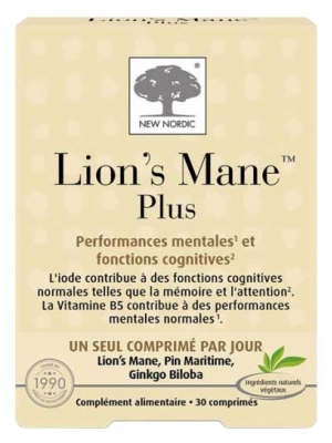 New Nordic Lion's Mane Plus 30 Comprimés