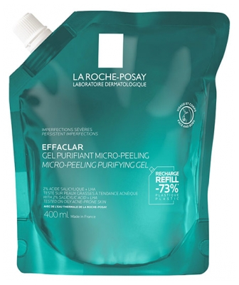 La Roche-Posay Effaclar Gel Purifiant Micro-Peeling Éco-Recharge 400 ml