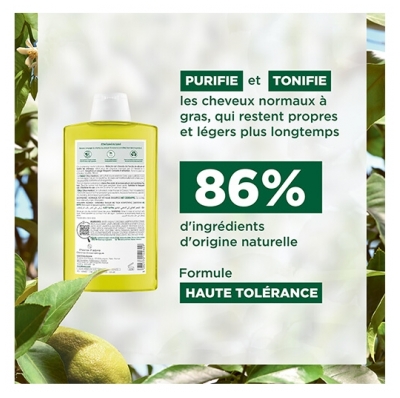 Klorane Légèreté - Cheveux Normaux à Gras Shampoing au Cédrat 100 ml
