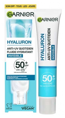 Fluid Hidratant Invizibil de Utilizare Zilnică Garnier Hyaluron Anti-UV SPF50+ 40 ml