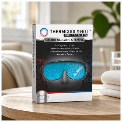 Bausch + Lomb ThermCool & Hot Masque Oculaire & Tempes 1 Poche de Billes