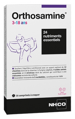 NHCO Orthosamine 3-18 ans 16 Comprimés à Croquer