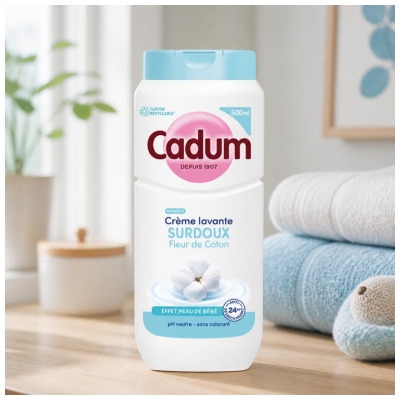 Cadum Crème Lavante Surdoux Fleur de Coton 500 ml