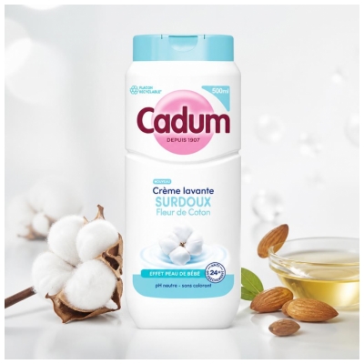 Cadum Crème Lavante Surdoux Fleur de Coton 500 ml