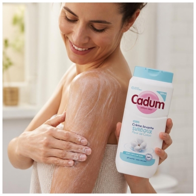 Cadum Sanfte Duschcreme Velours Fleur de Coton 450 ml