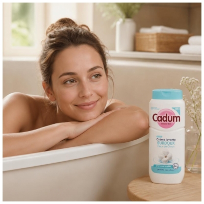 Cadum Sanfte Duschcreme Velours Fleur de Coton 450 ml
