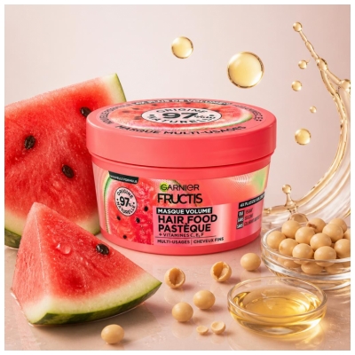 Garnier Fructis Hair Food Pepene Verde Mască Volum 320 ml
