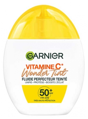Garnier SkinActive Vitamina C Fluid Perfectator Colorat Wonder Tint SPF50+ 40 ml - Tentă: Mediu